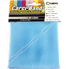 FAIXA ELÁSTICA PARA FISIOTERAPIA EXERCÍCIOS CARCI BAND AZUL  MEDIO FORTE 1.50M